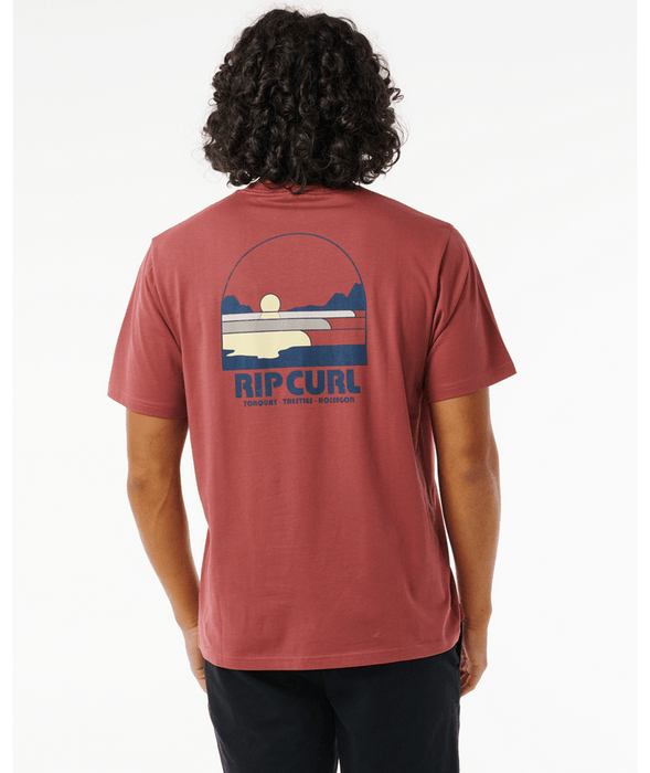 Rip Curl Surf Revival Line Up Tee-Apple Butter