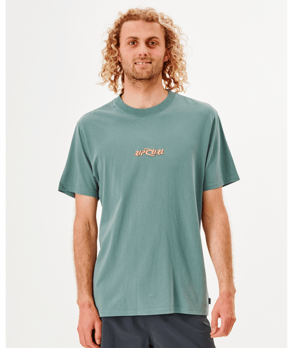 Rip Curl Quest Tee-Blue Stone