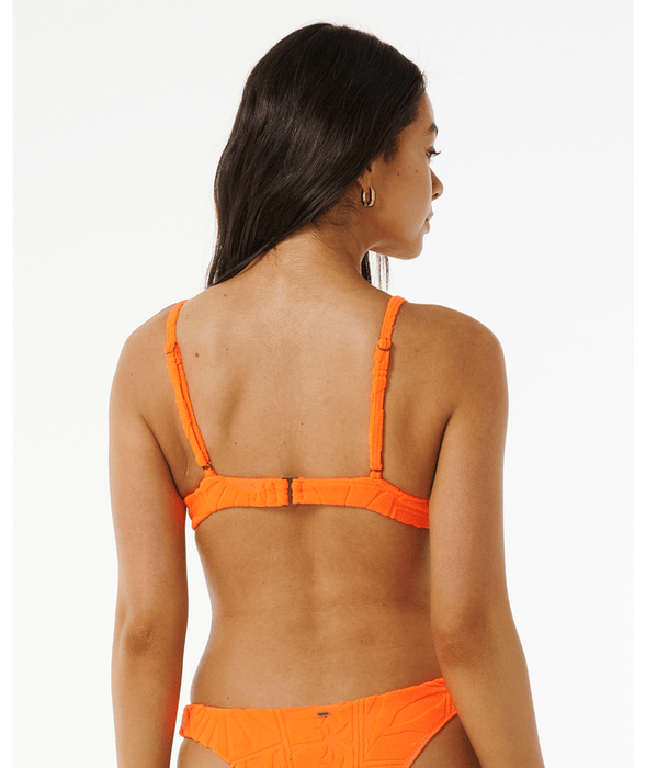 Rip Curl Santorini Terry Balconette Top-Bright Orange