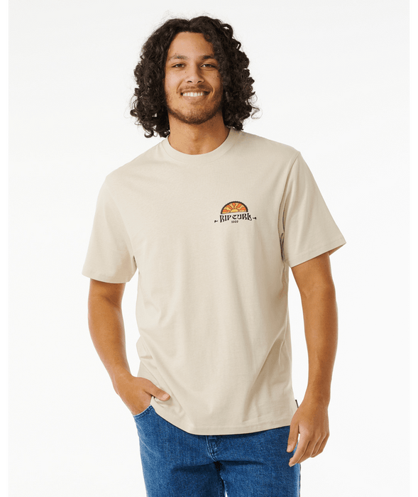 Rip Curl Tubed And Hazed Tee-Vintage White