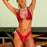 Kulani Kinis Frill Halter Bralette Top-Sassy Sangria