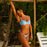 Kulani Kinis Shirred Slim Cheeky Bottom-Lemon Bloom