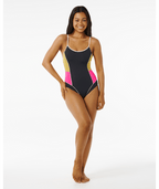 Rip Curl Hibiscus Heat Splice One Piece-Washed Black