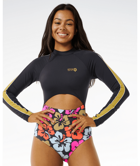 Rip Curl Hibiscus Heat Plice L/S One Piece-Multi