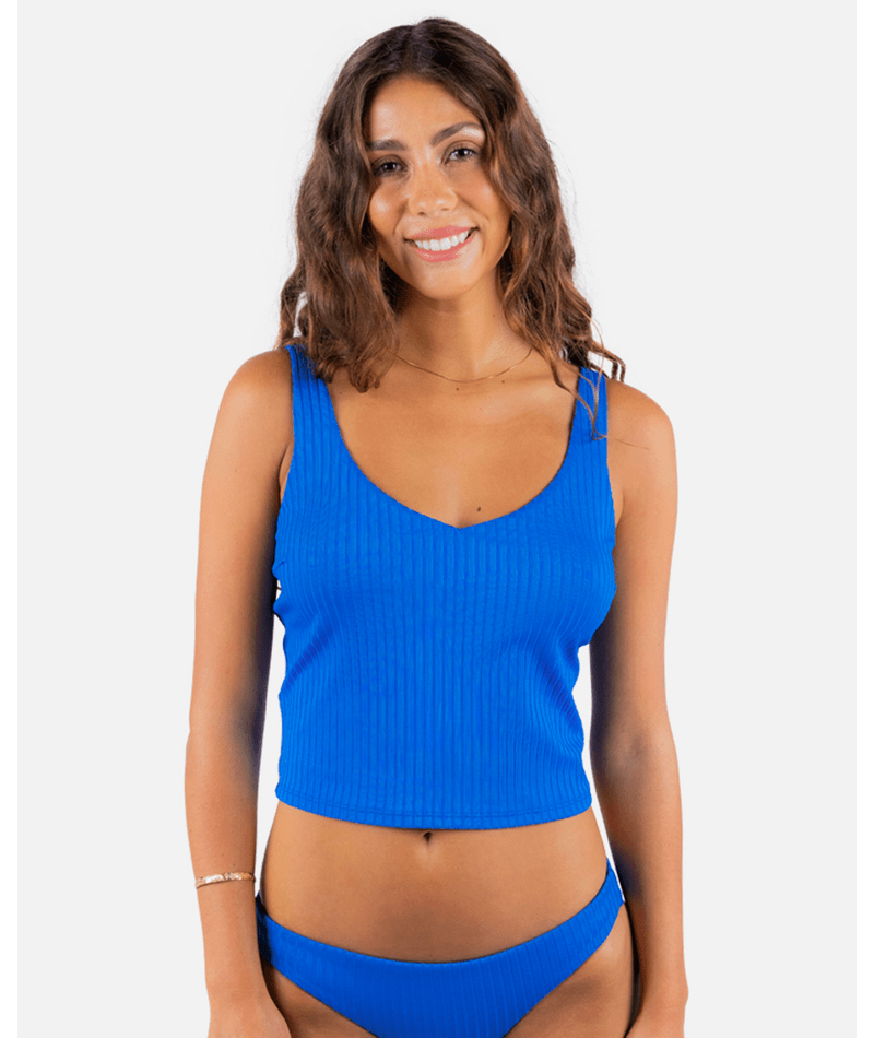Women’s Strappy A-Line Tankini Top | “Surf's Up