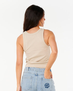 Rip Curl Butterfly Rib Tank-Natural