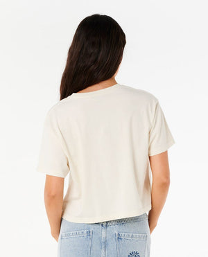 Rip Curl Tokens Crop Tee-Bone