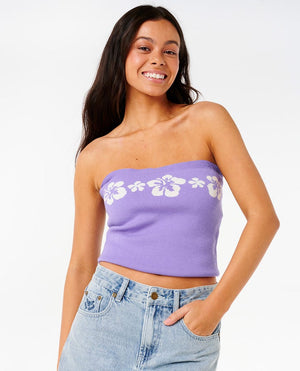 Rip Curl Cala Nights Hibiscus Bandeau Tank-Purple