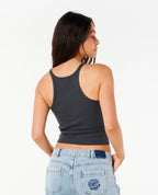 Rip Curl Es Vedra Rib Tank-Washed Black