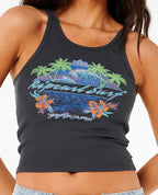 Rip Curl Es Vedra Rib Tank-Washed Black