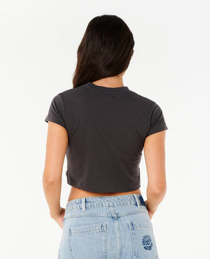 Rip Curl Es Vedra Baby Tee-Washed Black