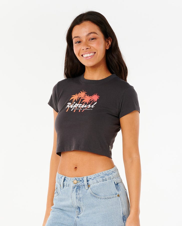 Rip Curl Es Vedra Baby Tee-Washed Black