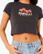 Rip Curl Es Vedra Baby Tee-Washed Black