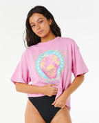 Rip Curl Es Vedra Heritage Tee-Pink