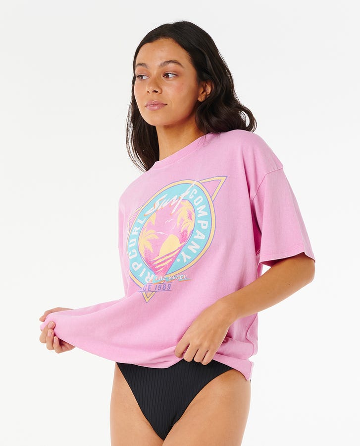Rip Curl Es Vedra Heritage Tee-Pink