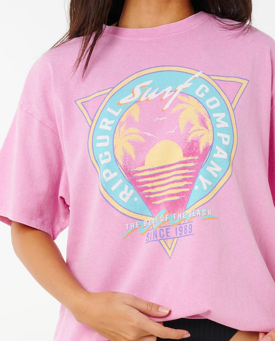 Rip Curl Es Vedra Heritage Tee-Pink