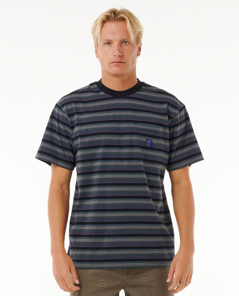 Rip Curl Search Stripe Tee-Black — REAL Watersports