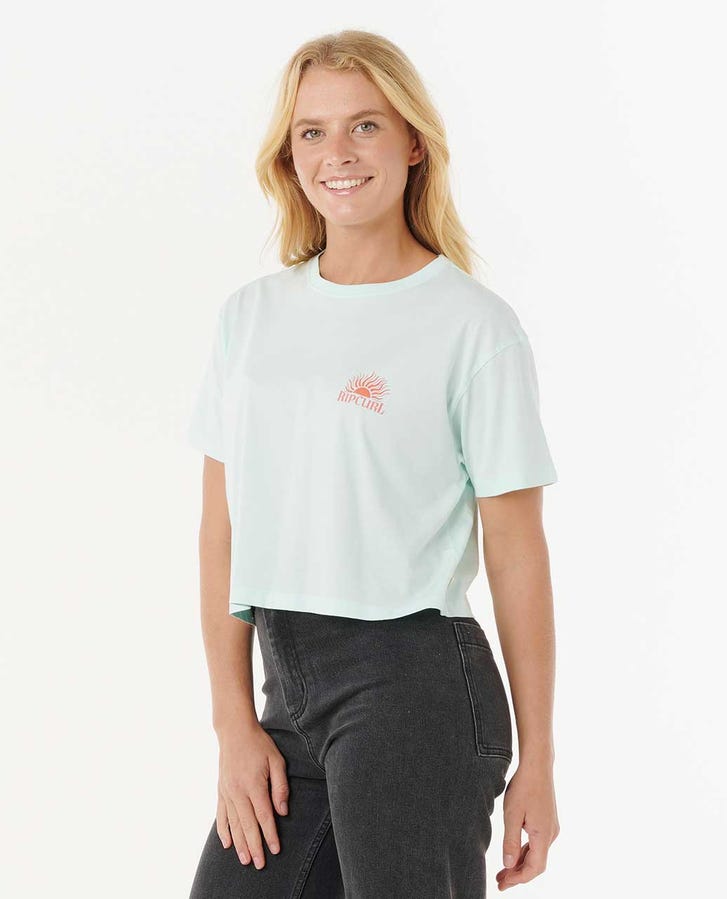 Rip Curl Sunrise Crop Tee-Mint