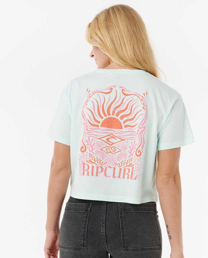 Rip Curl Sunrise Crop Tee-Mint