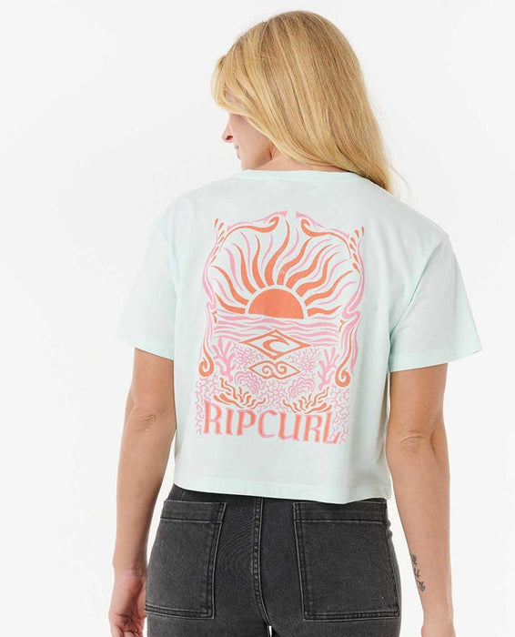 Rip Curl Sunrise Crop Tee-Mint