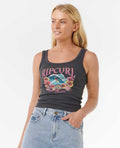 Rip Curl Hawaii Standard Ribbed Tank-Washed Black