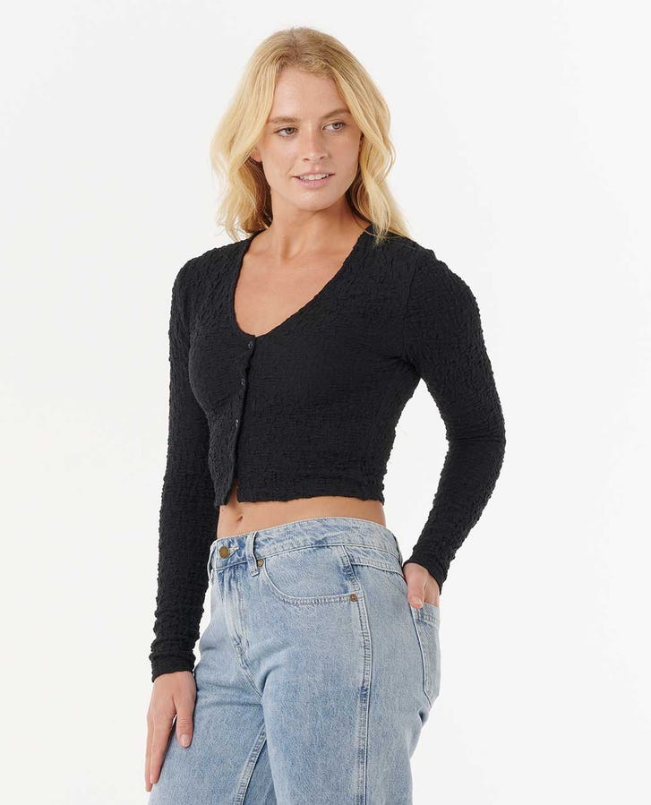 Rip Curl Sunset Luau Texture Tee-Black