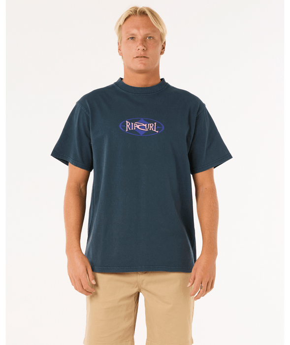 Rip Curl Heritage Oval Tee-Dark Navy — REAL Watersports