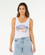 Rip Curl Hotel Malibu Tank-Optical White