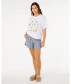 Rip Curl Poolside Heritage Tee-Optical White