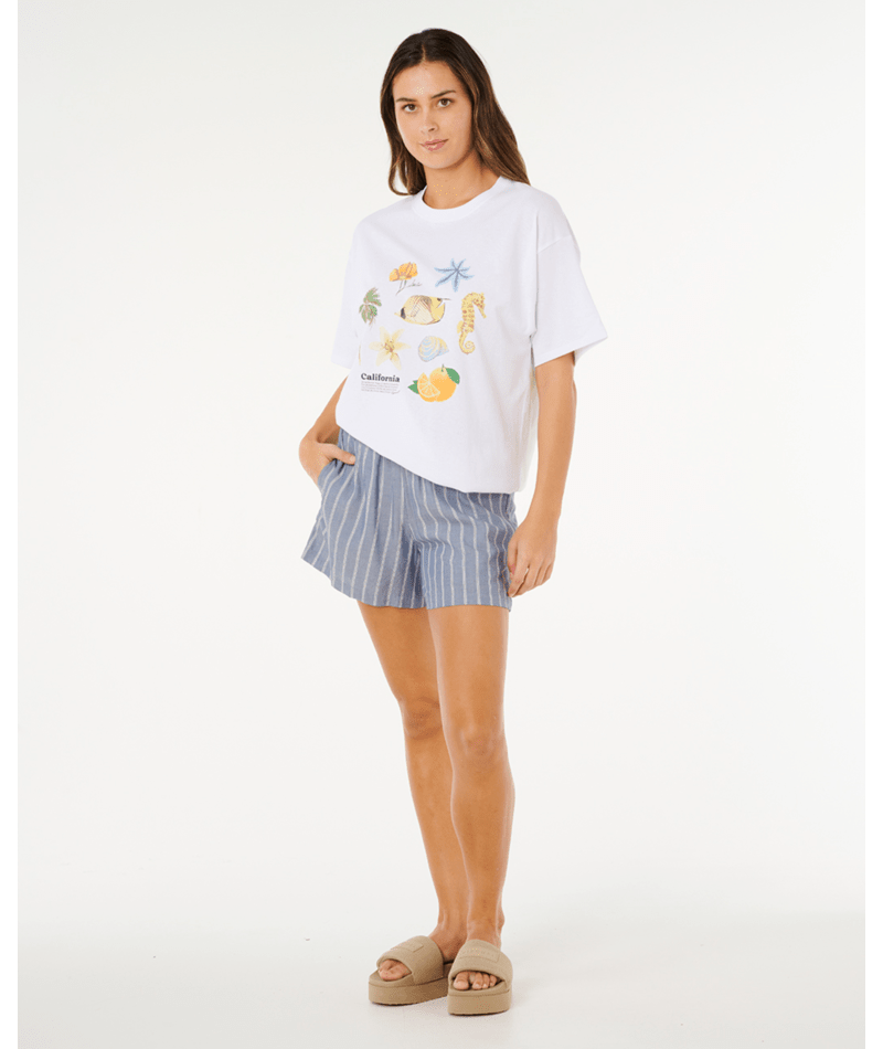 Rip Curl Poolside Heritage Tee-Optical White