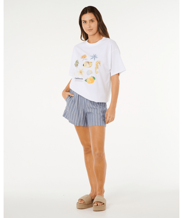 Rip Curl Poolside Heritage Tee-Optical White