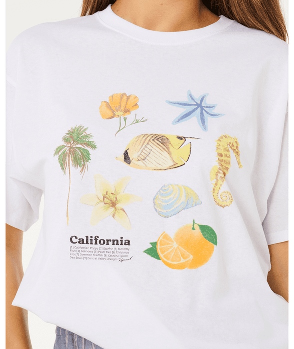 Rip Curl Poolside Heritage Tee-Optical White