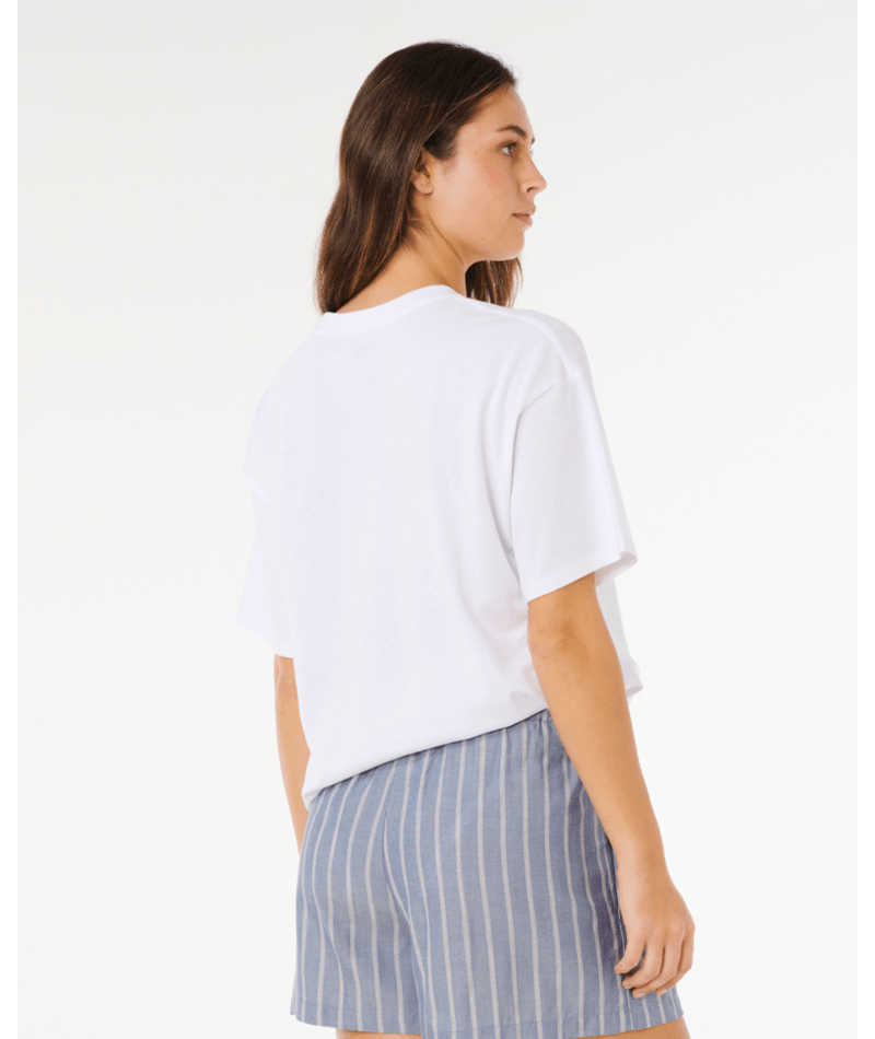 Rip Curl Poolside Heritage Tee-Optical White
