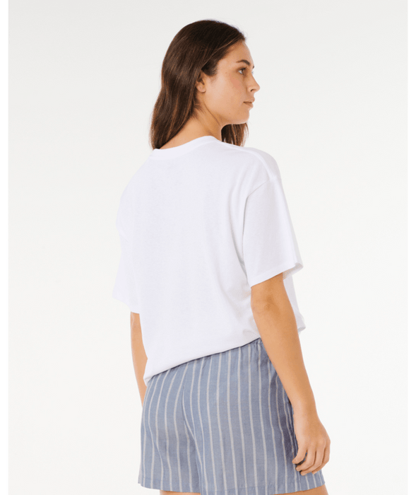 Rip Curl Poolside Heritage Tee-Optical White