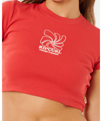 Rip Curl Pacific Coast Baby Tee-Deep Red