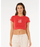 Rip Curl Pacific Coast Baby Tee-Deep Red