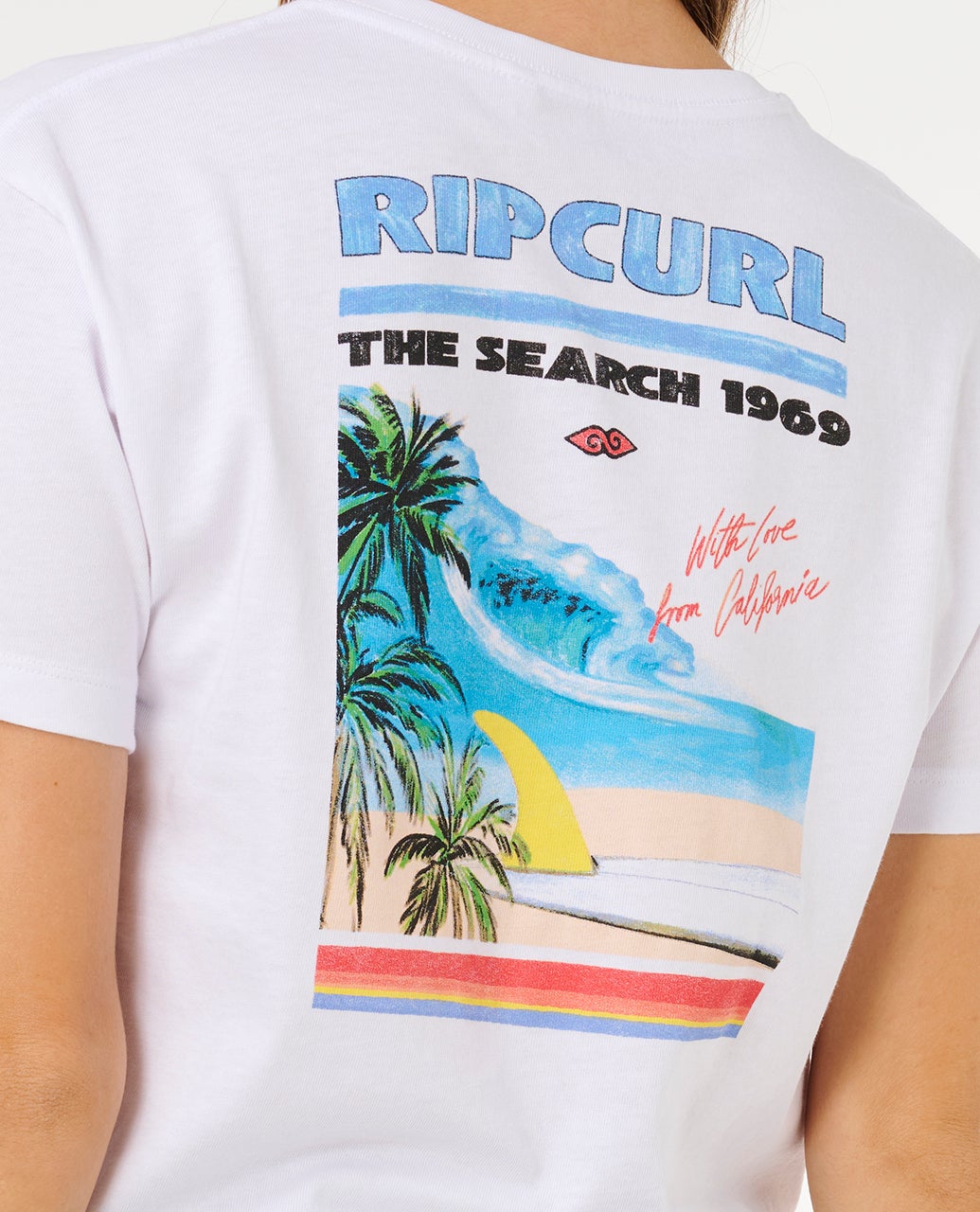 Rip Curl Hayley O Crop Tee-Optical White