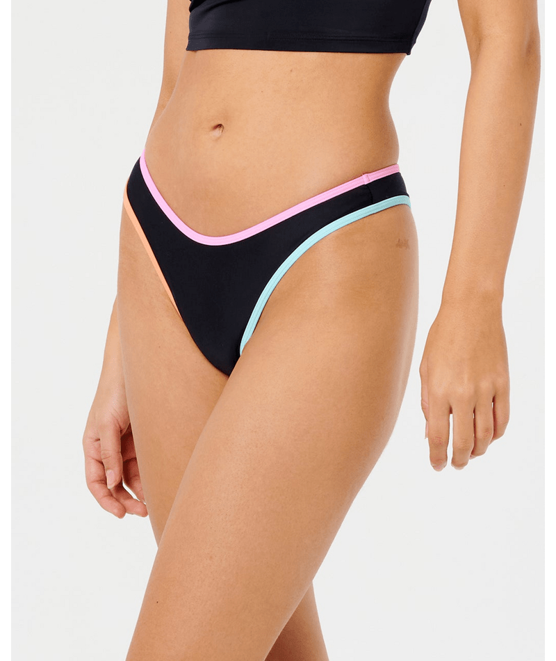 Rip Curl Surf Puff Hi Skimpy Bottom-Black
