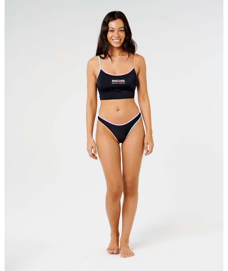 Rip Curl Surf Puff Hi Skimpy Bottom-Black