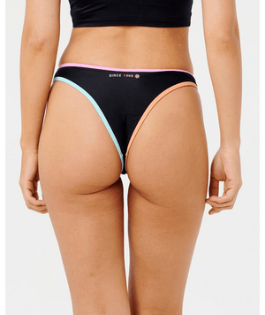 Rip Curl Surf Puff Hi Skimpy Bottom-Black— Alternate View