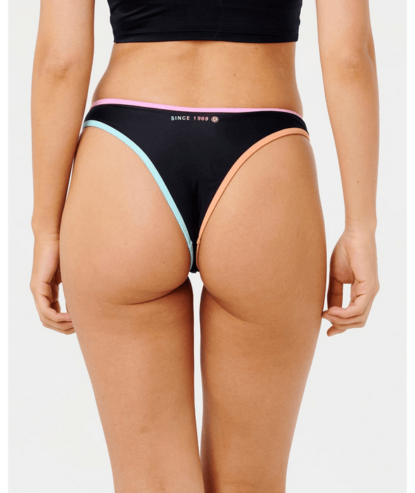 Rip Curl Surf Puff Hi Skimpy Bottom-Black