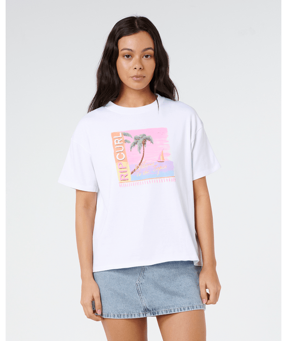 Rip Curl Topanga Canyon Baby Tee-White