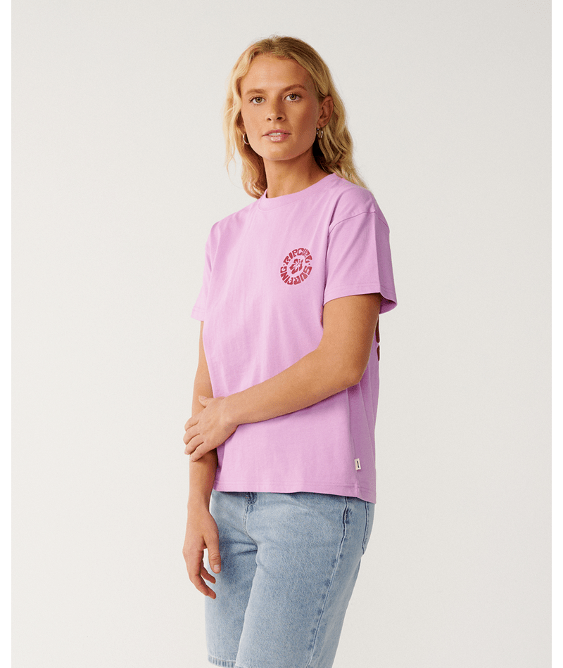 Rip Curl Surf Puff Party Pack Relaxed Tee-Bright Lilac