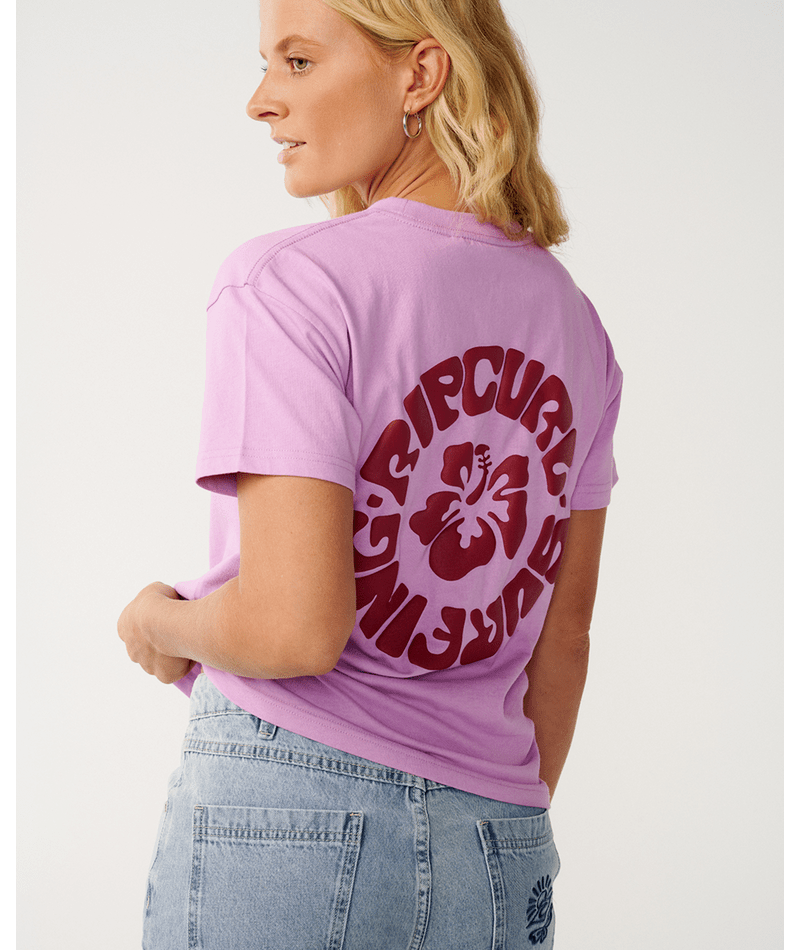Rip Curl Surf Puff Party Pack Relaxed Tee-Bright Lilac