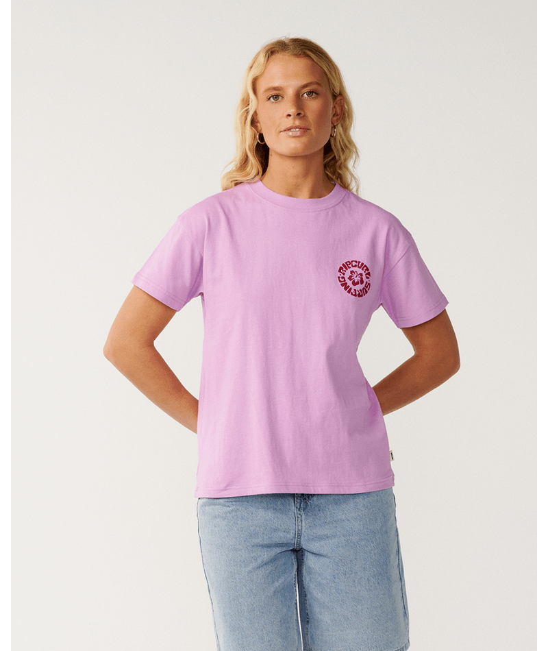 Rip Curl Surf Puff Party Pack Relaxed Tee-Bright Lilac
