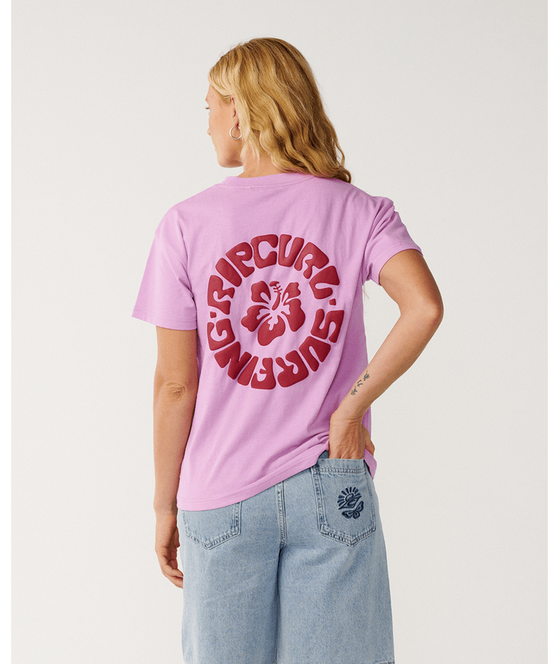 Rip Curl Surf Puff Party Pack Relaxed Tee-Bright Lilac