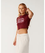 Rip Curl Retro Swell Baby Tee-Dark Plum