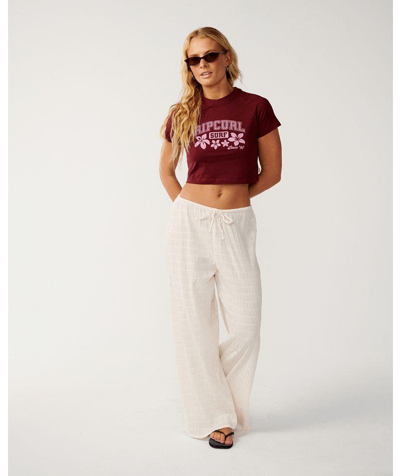 Rip Curl Retro Swell Baby Tee-Dark Plum