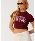Rip Curl Retro Swell Baby Tee-Dark Plum