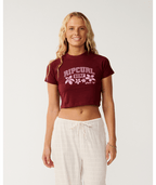 Rip Curl Retro Swell Baby Tee-Dark Plum